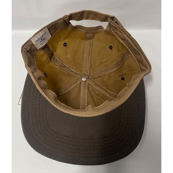 OILTANKING HOUSTON WAXED CANVAS WATER RESISTANT OUTDOOR CAP MADE IN USA VINTAGE - Picture 5 of 11